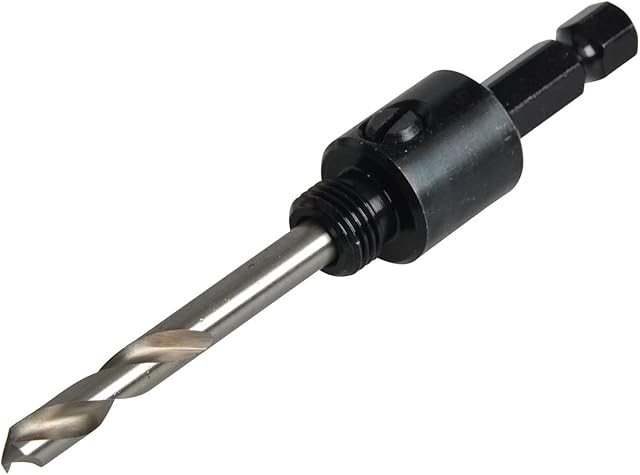 Starrett A1 Hole Saws Arbor - 14-30mm Screw Thread Hex Shank Arbor With 6.35mm High Speed Pilot Drill Bit - Quick Change Mandrel