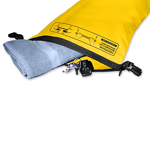 EcoGear FX Waterproof Dry Bag for Kayaking & Watersports - Yellow, 10L — view 3