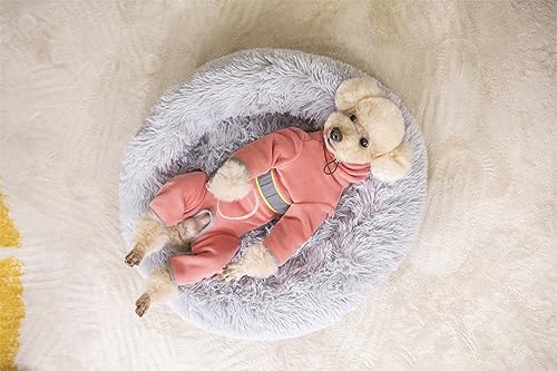 BT Bär Fleece Mantel für Hunde,4-Bein Ganzkörperjacke mit D Ring reflektierend,Verstellbarer Jumpsuit Reißverschluss Haustier Warme Wintermäntel für kleine Hunde Mittlere Hunde(XL,Rosa)