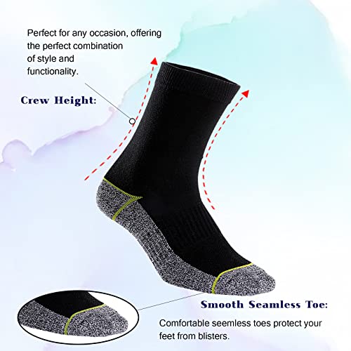 Image of Kodal Copper Infused Crew Socks Business Athletic Moisture Wicking Odor Free Comfortable for All Day Wear (4 /5 Pairs)