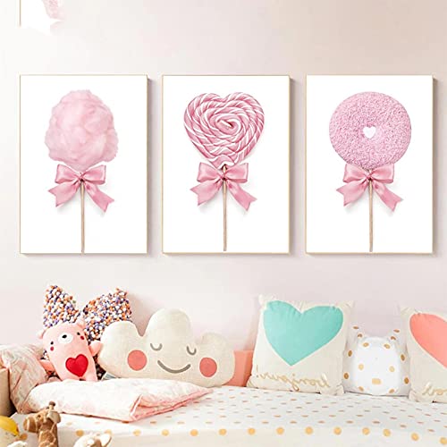 Lienzo de algodón de azúcar rosa para llenar de dulzura y alegría el cuarto de juegos 2
