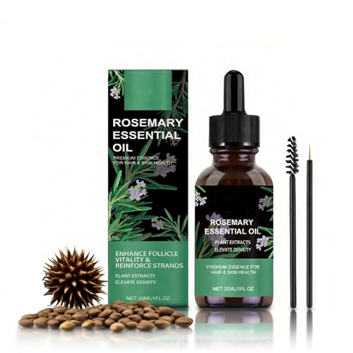 Rosemary Oil, Aceite de Romero Para el Cabello, Para la Pérdida de Cabello, Reparar el Cabello Seco y Dañado,Nutre el Cuero Cabelludo, Estimula el Crecimiento Del Cabello, 30ml