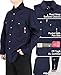 KONRECO FR Shirts for Men Long Sleeve Flame Resistant Pearl Snaps Cotton Men's Welding Shirt Navy- Size XL