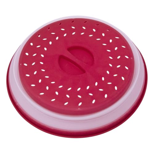 Libbi Lou Microwave Cover for Food Collapsible Microwave Splatter Cover with Steam Vents Microwave Colander BPA Free - Assorted Colours
