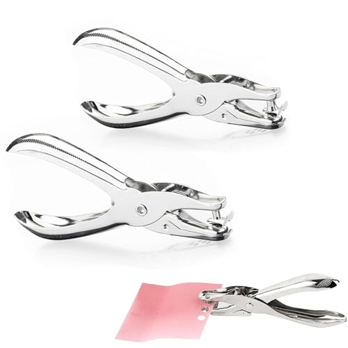 Punzonatrice a foro singolo, 2 pezzi, diametro foro 3 mm e 6 mm, pinza perforatrice in metallo, per carta, foto, biglietti di auguri, biglietti, scrapbooking, punzonatrice per carta