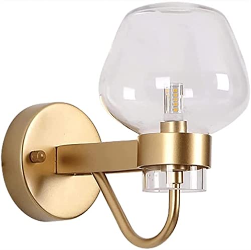 Luminaire mural for chambre à coucher en verre de couleur cognac raffiné