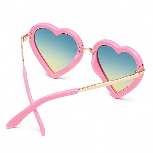 Mibasies Kids Heart Shaped Sunglasses For Toddler Girls Age 3-10, Uv 400 Protection #TOP6