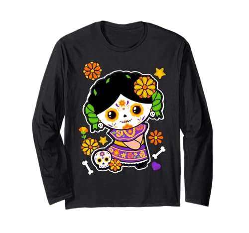 Latina Muñeca María Catrina Mexicana Chingona Cabrona Latinx Manga Larga