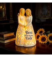 AlevaHive Sister in Law Gifts, Best Sister in Law Ever Figurine Light with Remote Control - Birth...