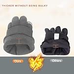 ihuan Winter Waterproof Gloves for Men Women Warm Running Cycling Snow Ski Gloves for Cold Weather, Thermal Windproof Material and Touch Screen Finger for Driving Snowboarding - Image 2