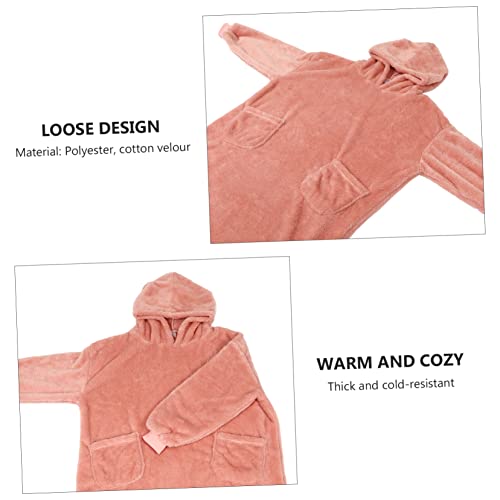 Chemise de nuit velours coton polyester et pyjama chaud sweat à capuche