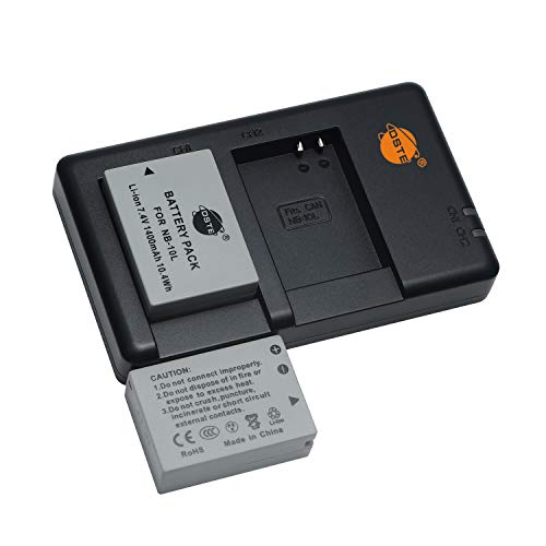 DSTE NB 10L   Batería recargable de repuesto y cargador dual compatible con Canon PowerShot G1X, G3x, G3 x, G15, G16, SX40, SX50, SX60, etc