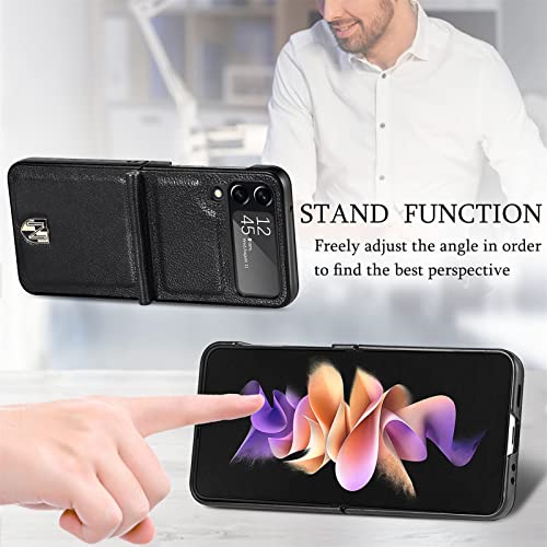 Capa protetora para celular compatível com Samsung Galaxy Z Flip 4 5G capa de couro genuíno, capa pr