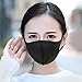 Unisex Mouth Mask Anti Dust Pollution Face Mouth Mask, Reusable Cotton Mouth Masks for Cycling Camping Travel Black 6 Pack
