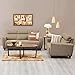 Home Centre 5 Seater Helios Emily Fabric Sofa Set| Fabric Sofa Set| (Beige) |1 Year Warranty
