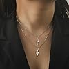Lightning Bolt Necklace for Women Men Stainless Steel Simple Street Punk Lightning Bolt Pendant Necklace Jewelry Inspirational Gift for Unisex #1