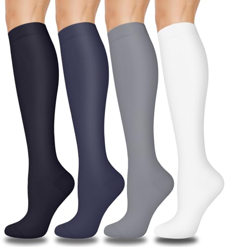Image of Compression Socks for Women & Men(1 /3 /7 /8 PACK) - Best for Running,Medical,Nurse,Travel,Cycling-20-30mmHg