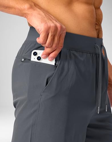 Image of Soothfeel Men's Running Shorts with Zipper Pockets 9 inch / 7 inch / 5 inch Quick Dry Eight Basketball Gym Workout Athletic Shorts
