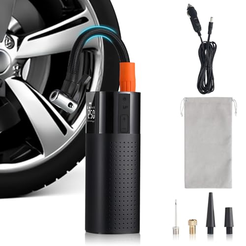KALLORY Smart Car Tire Pump Portable Inflator with Digital Pressure Display