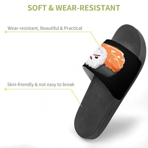 Angry Sushi House Slide Sandals Slip On Summer Slippers Bathroom Shower Shoes for Women Men3