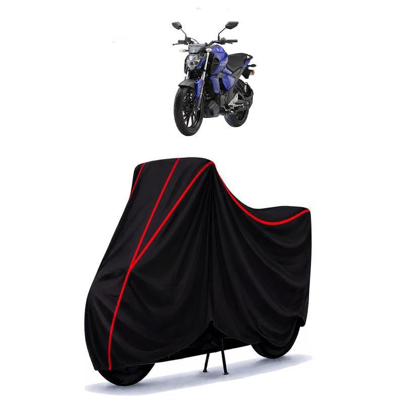 Image of FZ V3 Water Resistant Bike Cover for All Motorcycles & Rain | Heavy Duty Taffeta Fabric | UV Protection, Dustproof, Scratchproof | All Weather Two Wheeler Body Cover with Elastic Bottom