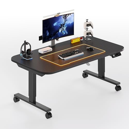 Amazon | Maidesite ゲーミングデスク 電動 ロータイプ 47-72cm 一枚天