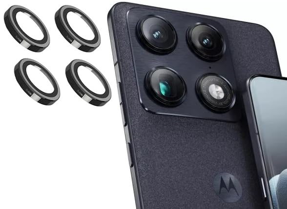 Image of [4 Pack Camera Lens Protector For Motorola Signature 5G Tempered Glass Metal Camera Rings / /Anti-Scratch /Case Friendly [Black]