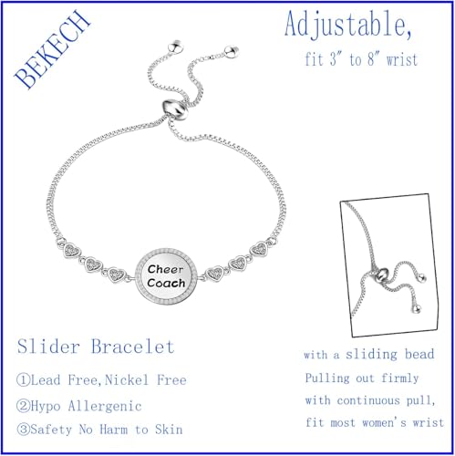 Image of BEKECH Cheerleader Coaches Cheer Coach Bracelet Jewelry for Coaches Gift for Her Appreciation Gift for Cheerleading (cheer)