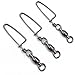 10 Pezzi Girelle Baril e Moschettoni Coastlock Connettori da Pesca per Acqua Dolce o Acqua Salata (Size 1+1 30LB 10pcs)