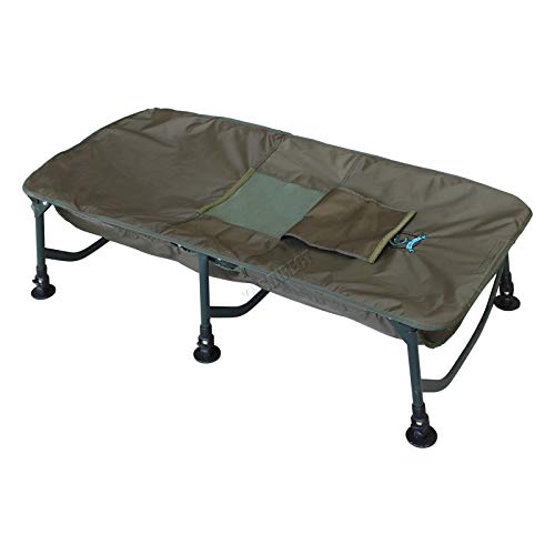 Diseño de pesca de carpas desenganchado cuna proteger protección plegable con bolsa de transporte verde oscuro nuevo