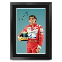 HWC Trading FR A4 Ayrton Senna Formula 1 Gifts Printed Signed Signature