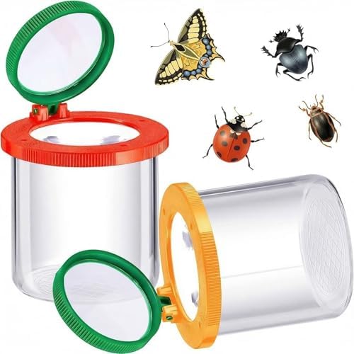 Skylety 2 Pieces Bug Jars Insect Viewer Catcher Bug Magnifying In...