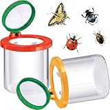 Skylety 2 Pieces Bug Jars Insect Viewer Catcher Bug Magnifying Insect Cage Container for Kids Children Science...