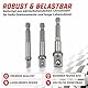 Pitlane Performance® Stecknuss-Adapter Set 3-teilig – 1/4, 3/8, 1/2 Vierkant auf Sechskantschaft – Cr-V Chrom-Vanadium Stahl – Für Akku-Bohrschrauber, Bohrmaschinen & Treiber – Max. Drehmoment 72Nm