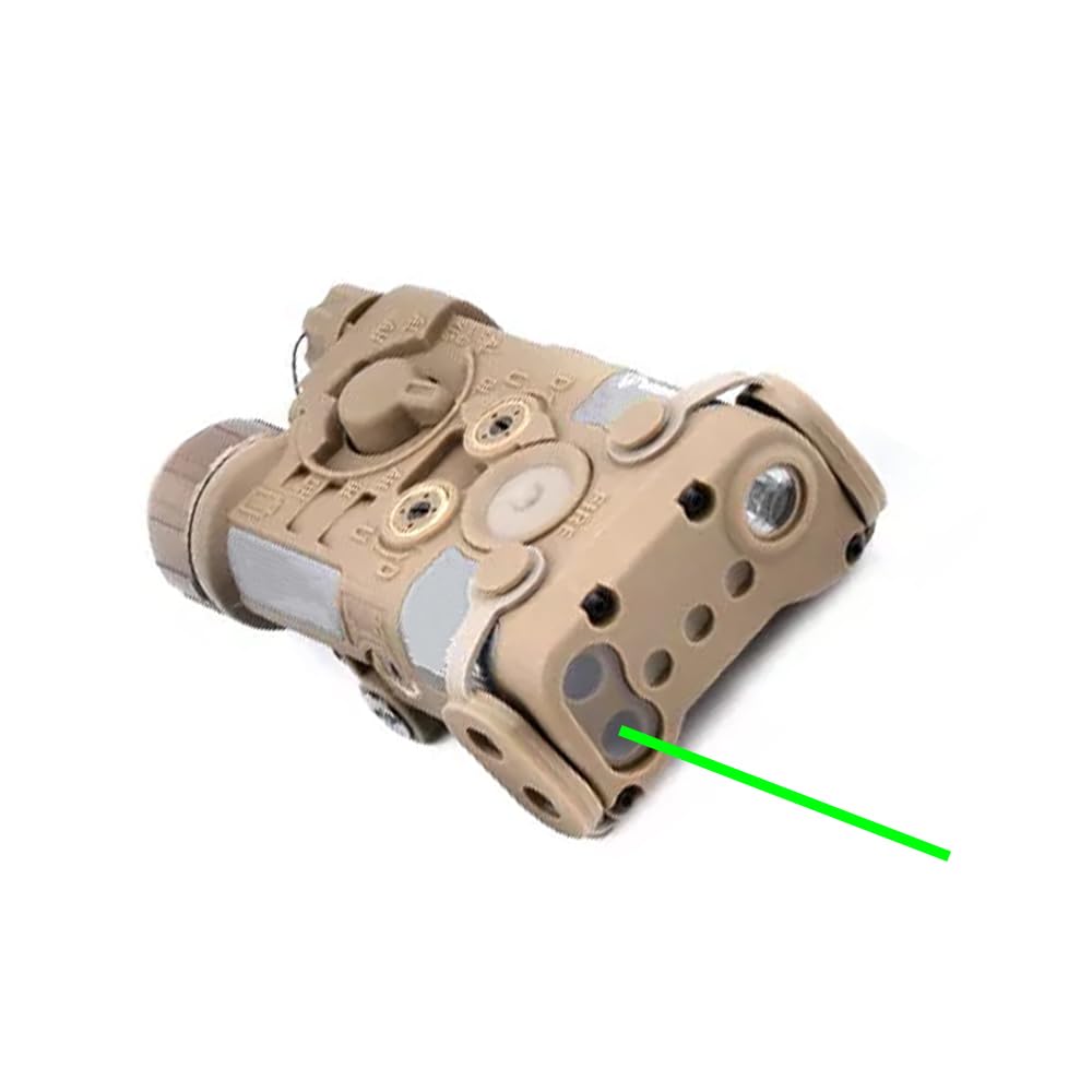 Plastic L3-NG Box Aiming Laser Sights(with Green Laser + IR Laser + LED Whitelight Flashlight),& Modular Remote Wire Control Pressure Switch Combo,Tan