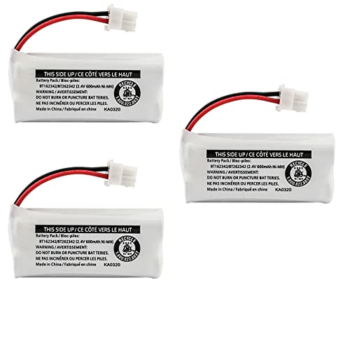 Kastar 3-Pack Battery Replacement for Vtech DS6521-2 DS6521-3 DS65212 DS6521-3 DS65213 DS6522-3 DS6522 DS6522-3 DS6522-4 DS6522-32 DS652232 DS6522-4 DS65224 DS6601 DS6611 DS6611-2 DS6611-3 Handset