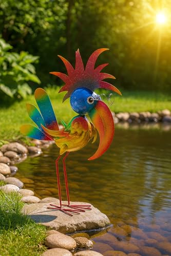 Schneemann-Versand Dr. Vogel Figur Garten Metall bunt 55cm groß witzig Gartenfigur Gartendeko