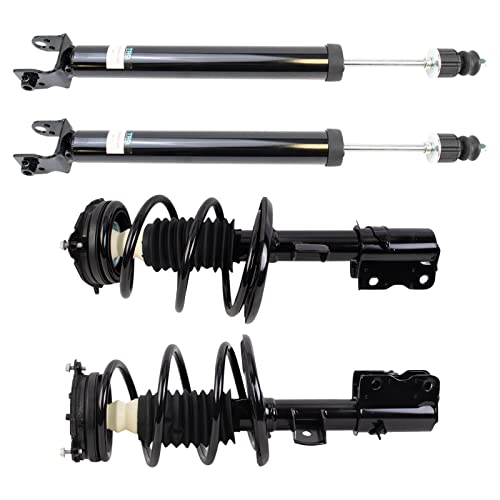 Image of TRQ Front and Rear Complete Strut Assembly & Shock Absorber Kit Complete Strut & Coil Spring Assembly Compatible with 2016-2020 Nissan Maxima