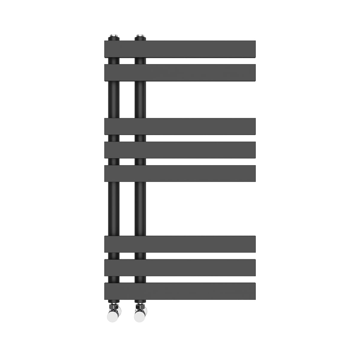 Nrg Black Heated Towel Rail Radiator Designer Bathroom Central Heating Warmer Rad Ladder Heater 800 X 450Mm