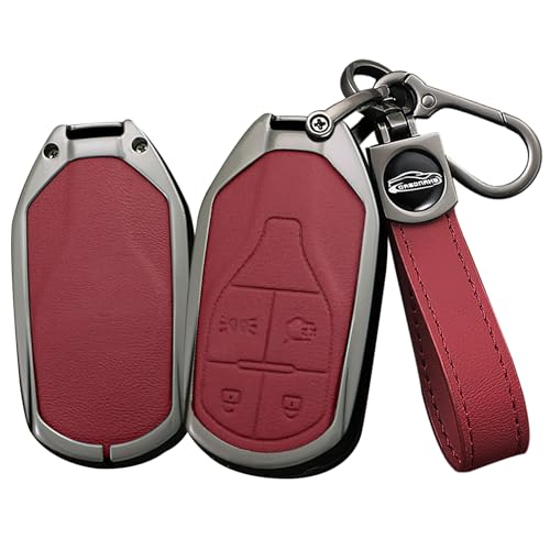 Coque porte-clés Maserati Ghibli et Levante rouge long en silicone