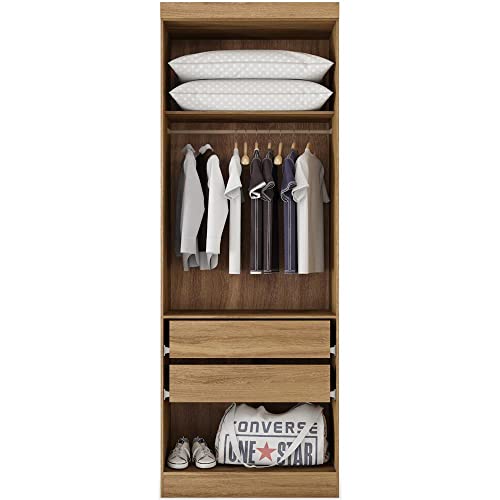 Armário Para Quarto Modulado 2 Portas Modena Amendola Branco Demóbile