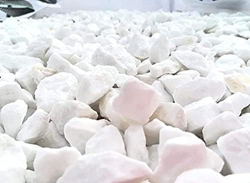 Decorative Natural Marble – Extra Sparkly White Pebbles 16–32mm – 20kg Pure White Stones, Gravel, Chippings for Garden, Landscaping & Home Decor (20kg)