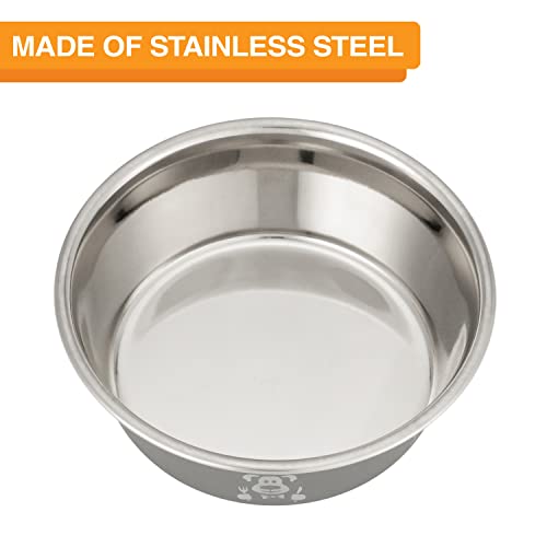 Neater Pets - Hungry Dog Stainless Steel Food Or Water Bowl (Grey, 4 Cup) #TOP2