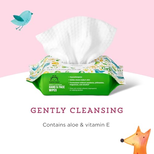 amazon brand - mama bear baby hand amp face wipes unscented 180 count 9 packs of 20