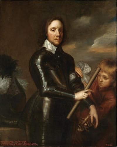 Toile Murale Abstraite et Portrait d'Oliver Cromwell pour la Décoration de Salon Elégant