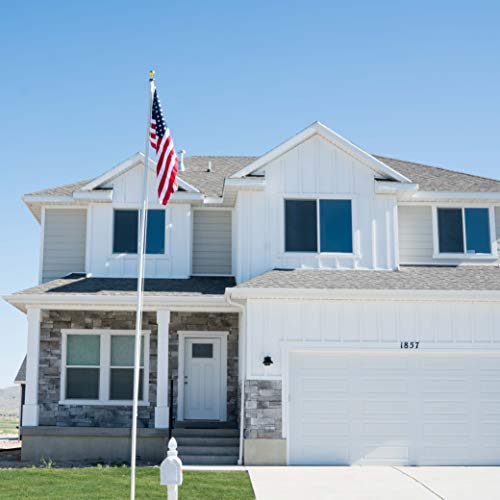 American Flag Kit – 2-Ply Polyester Duratex Flag 100% Made In The Usa - 3' X 5' Ft Flag With 20' Ft Aluminum Pole - Sturdy, Durable And Patriotic - Great For Gardens And Homes – By Valley Forge Flag #TOP1