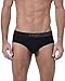 2(X)IST Men's Essential Cotton Contour Pouch Brief 3-Pack Deep Black