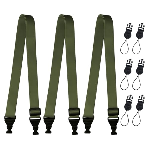 Gowjaw 3 Pack Adjustable Shoulder Strap:Comfortable for iPad Strap Nylon Neck Lanyard for iPad/Samsung Tablet Case,Camera Binocular Crossbody Laptop Luggage Bag(Army Green)