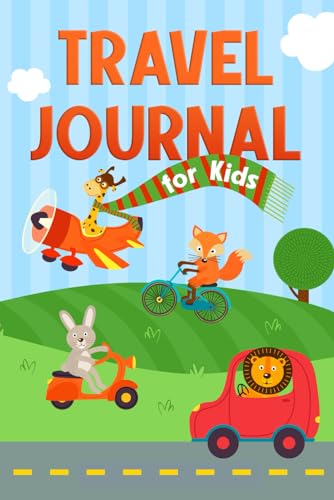 Travel Journal for Kids: Writing Prompts for Documenting Vacations and Travels with Dotted Midline for Early Writers
