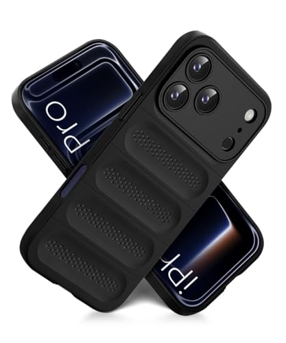 Image of WOW IMAGINE Ultimate Silicone Back Cover Case for iPhone 17 Pro | Heat Dissipation Thin Soft TPU | 360 Camera Protection | Breathable Cooling Holes - Pitch Black